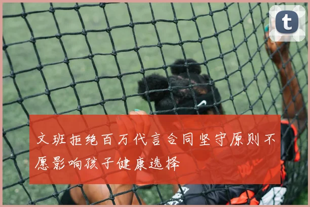 文班拒绝百万代言合同坚守原则不愿影响孩子健康选择